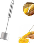 2pc Corn Peeler Stainless Steel Corn Cob Stripping Tool W  Hook Long Handle Corn