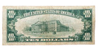 1929  10 Federal Reserve Bank Note New York Brown Seal National Currency Fine