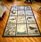 Gorgeous Rare Claire Murray Hand-hooked Rug     Twelve Birds Design 6 5  X 5 