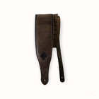Bass Used Look Brown Leather Padded Strap   Bass Guitar Strap