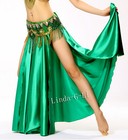 Professional Hot Sexy Belly Dance Costume Saint Skirt 2-side Slits Skirt 2 1