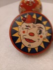 Lot Of 4 Vintage Tin Toy Noise Makers Kirchhof Us Metal Party Nye Circus Clowns