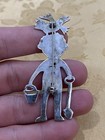 Vintage Sterling Silver 925 Tested Estate Acquired Large Heavy Boy Brooch Pin