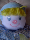 Vintage Eden Baby Tunes Clown Wind Up Musical Plush Stuffed Doll Pastel 12 