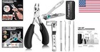 Ergonomic Stainless Steel Toenail Clippers With 360   Rotating Blade For Seniors
