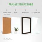 4 x6  Black Picture Frames Solid Wood Photo Frame W hd Plexiglass For Tabletop