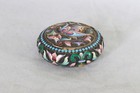 Antique 84 Silver Russian Shaded Enamel Box 1896-1908 Maker  Maria Semenova