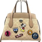 Coach Disney Mickey Mouse 2way Tote Bag Beige Signature Canvas Shoulder Bag