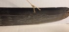 Signed John Tegoseak - Alaska Scrimshaw Wall Hanging Whale Kayak Scene Barrow Ak
