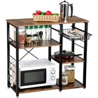 3-tier Industrial Kitchen Baker s Rack Utility Microwave Oven Stand Storage Cart