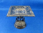  meridan B  Company   101 Silverplate Calling Card Holder footed Compote-estate