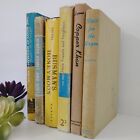 Lot Of 6   Antique Vintage Yellow Hardcover Books   Decorative Staging Set Prop
