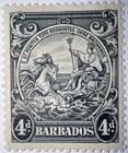 Travelstamps  1938-47 Barbados Stamps Scott  198 4d Badge Of The Colony Mogh