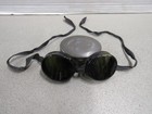 Vintage Swiss Mountain Troop Ski Goggles With Metal Case Military Steampunk