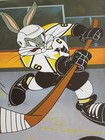Pittsburgh Penguins Warner Bros Nhl Bugs Takes A Shot Hand Signed 3 Players Coa