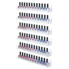 Acrylic Nail Polish Organizer Wall Rack - 6 Shelves  Holds 66-90 Bottles  Clear