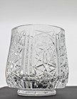 Vintage Russian Soviet Heavy Cut Lead Crystal Vase Starburst Pattern 5 5 