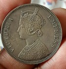  t30  India Princely State Alwar Silver Rupee On The Name Of Queen Victoria 