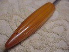 Vintage Vented slotted Butterscotch Bakelite Spatula flipper Androck  bullet 