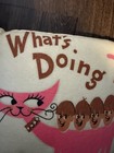 Vintage    the Beatles    What   s Doing Pussycat  Pillow 12 X 12 Rare Memorabilia