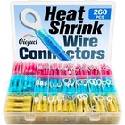 260pcs Heat Shrink Wire Connectors Kit - Waterproof Electrical Crimp Terminal Se
