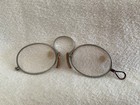 Vintage Silver Tone  Pince Nez Glasses With Cork Pads