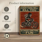Funny Biker Metal Tin Sign Vintage 7 8 X 11 78 Inches Motorcycle Wall Decor