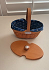 Vtg  2000 Cheers Century Celebration Hostess Longaberger Liner Blue Cloth Insert