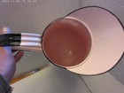 Decorative Enamelware Water Pitcher  Flower Vase  pink  11  Tall X 6  Diameter