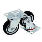 3  4   Swivel Caster Wheels Hard Rubber Base With Top Plate   Bearing Heavy Duty