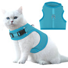 Adjustable Escape Proof Cat Pet Harness Breathable Mesh Kitten Reflective Vest