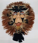 Vintage R W Adamson  the Healer  Native American Hand Painted Mask With Feathers