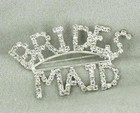 Bridesmaid Brooch Clear Crystal Pin Wedding Shower Party