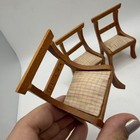 Vtg 70s Dollhouse Miniatures Furniture Upholstered Dining Chair Concord Set Of 4