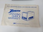 Vtg Zenith Explorer No52s Portable 5    B w Tv Am fm Radio clock  read 
