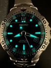 Seiko Kinetic Auto Relay Men s Black Dial Date 39mm Quartz Watch 5j22-0a50