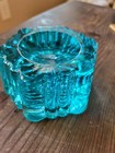Antique Victorian Aqua Blue Glass Piano Castor Insulator Rest