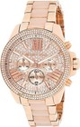 Michael Kors Mk6096 Wren Rose Gold Crystal Pave Dial Chronograph Women s Watch