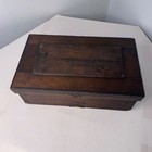 Antique Primitive Raised Panel 21 Inch Carpenter s Tool Chest Trunk
