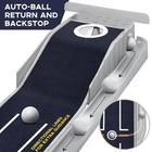 Mini Golf Putting Mat - Indoor outdoor With Ball Return Alignment Guide   Dur   
