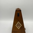 Vintage Wittner Wind Up Metronome Wood Finish Made Germany Works     See Video