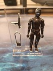 G i  Joe Vintage 1982 Snake Eyes V1 Acrylic Base Set     no Toy Included    