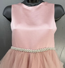Girls Dress Sz 10 Pink Flower Girl Jr Bridesmaid Satin Tulle Gown Princess Fairy