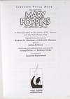 Mary Poppins Broadway Libretto Vocal Book Music Theatre Int l Richard Sherman