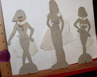Vintage   Three Female  Paper Dolls