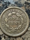 1853 Large Cent  Braided Hair Type  Great Details  Scratches  99c Shipping