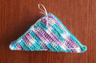 Lot Of 4 New Lavender blue green Handmade-crocheted 100  Cotton Dish wash Cloths