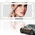 Car Visor Mirror With Rechargeable Led Light- 3 Light Modes   Dimmable White