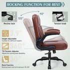 Leather Office Chair  Pu Home Computer Desk Chairs With Ergonomic Back Support