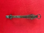 Antique Cast Iron Wood Coal Cook Stove Burner Plate Lid Lifter Coil Handle